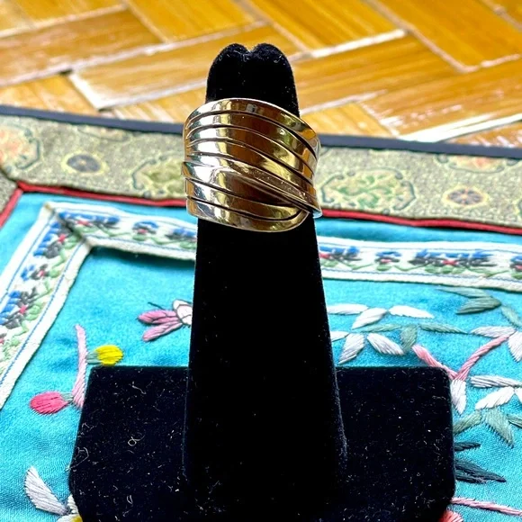 925 sterling silver wide band ring - Picture 6 of 7